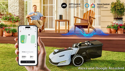 YUKA 1500: 3D Vision Positionierung Mähroboter ohne Begrenzungskabel - Rasenmäher Angebot